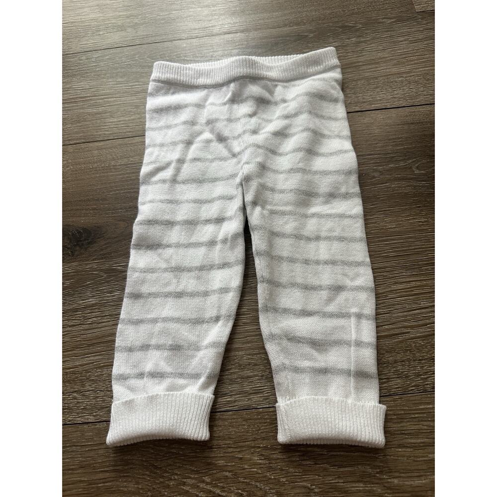 Janie and Jack White Gray Sweater Leggings 12-18M EUC Gender Neutral Pants